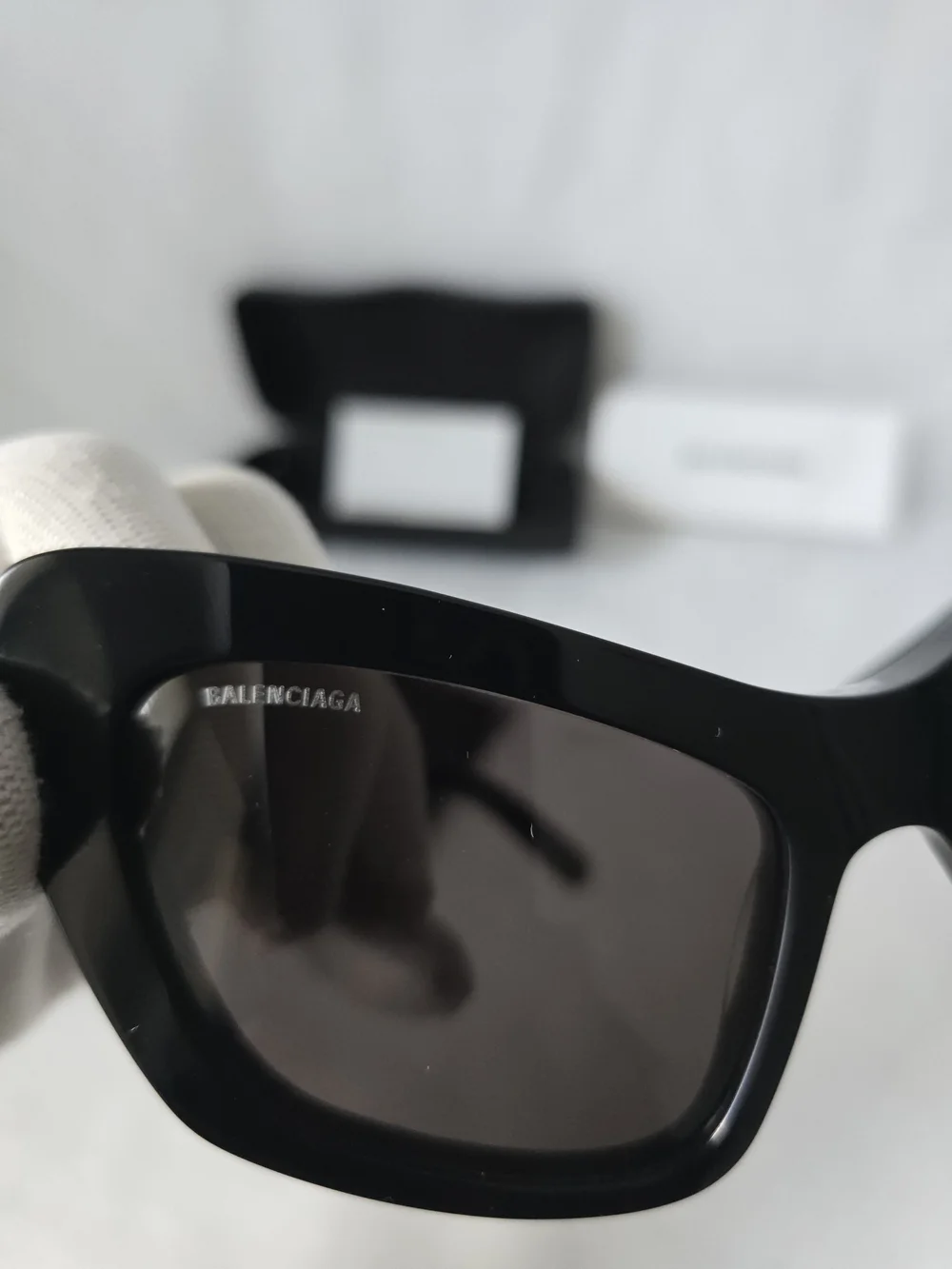 Balenciaga Women's Black Cat-Eye Sunglasses